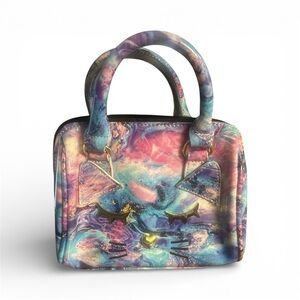 BETSEY JOHNSON LUV BETSEY BARREL PURSE GALAXY CAT!